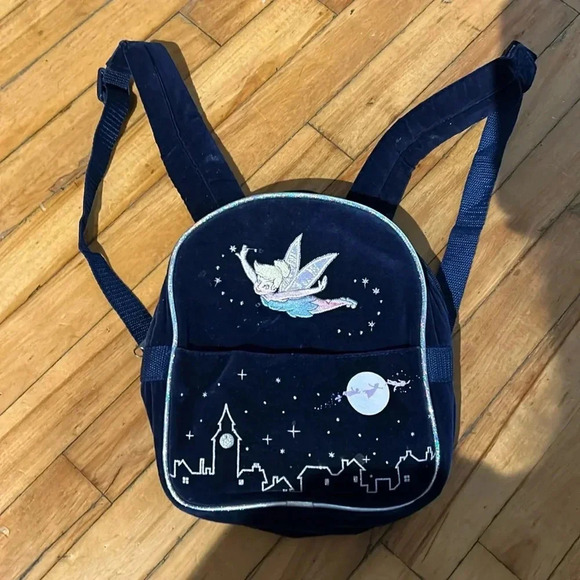 Disney store tinkerbell  velvet backpack - Picture 1 of 4